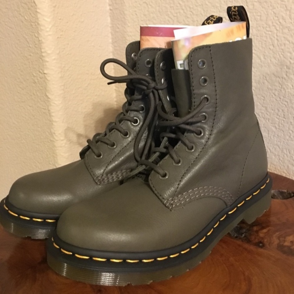 Army green doc martens